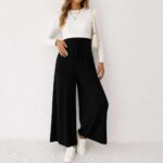Wide Leg Maternity Pant Black - Image 4