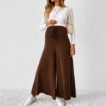 Wide Leg Maternity Pant Coffee