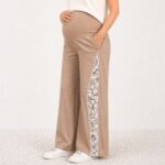 Floral Comfort Maternity Pant Brown