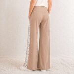 Floral Comfort Maternity Pant Brown - Image 3