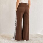 Floral Comfort Maternity Pant Coffee - Image 3