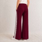 Floral Comfort Maternity Pant Merun - Image 3