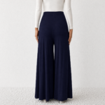 Wide Leg Maternity Pant Navy Blue - Image 3