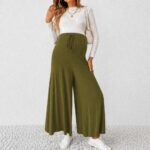 Wide Leg Maternity Pant Olive - Image 2