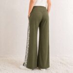 Floral Comfort Maternity Pant Olive - Image 3