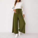 Wide Leg Maternity Pant Olive