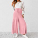 Wide Leg Maternity Pant Pink