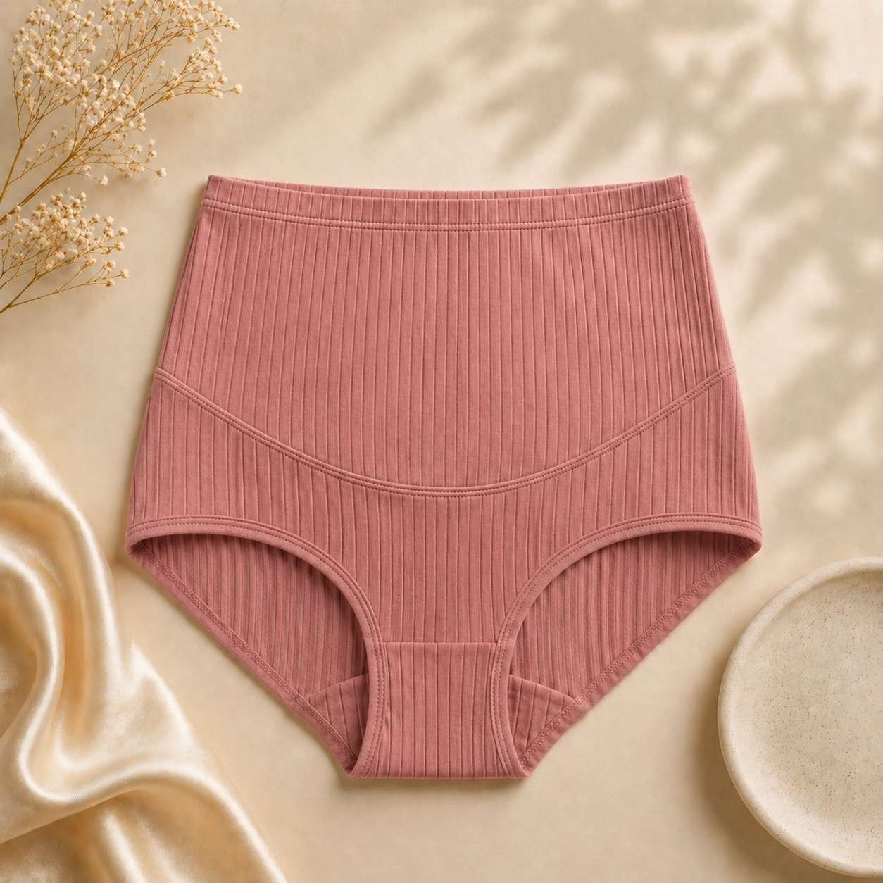 pink 01 Pink-High Waist Maternity Panty - Image 1