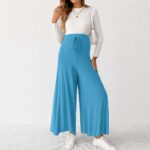 Wide Leg Maternity Pant Sky Blue
