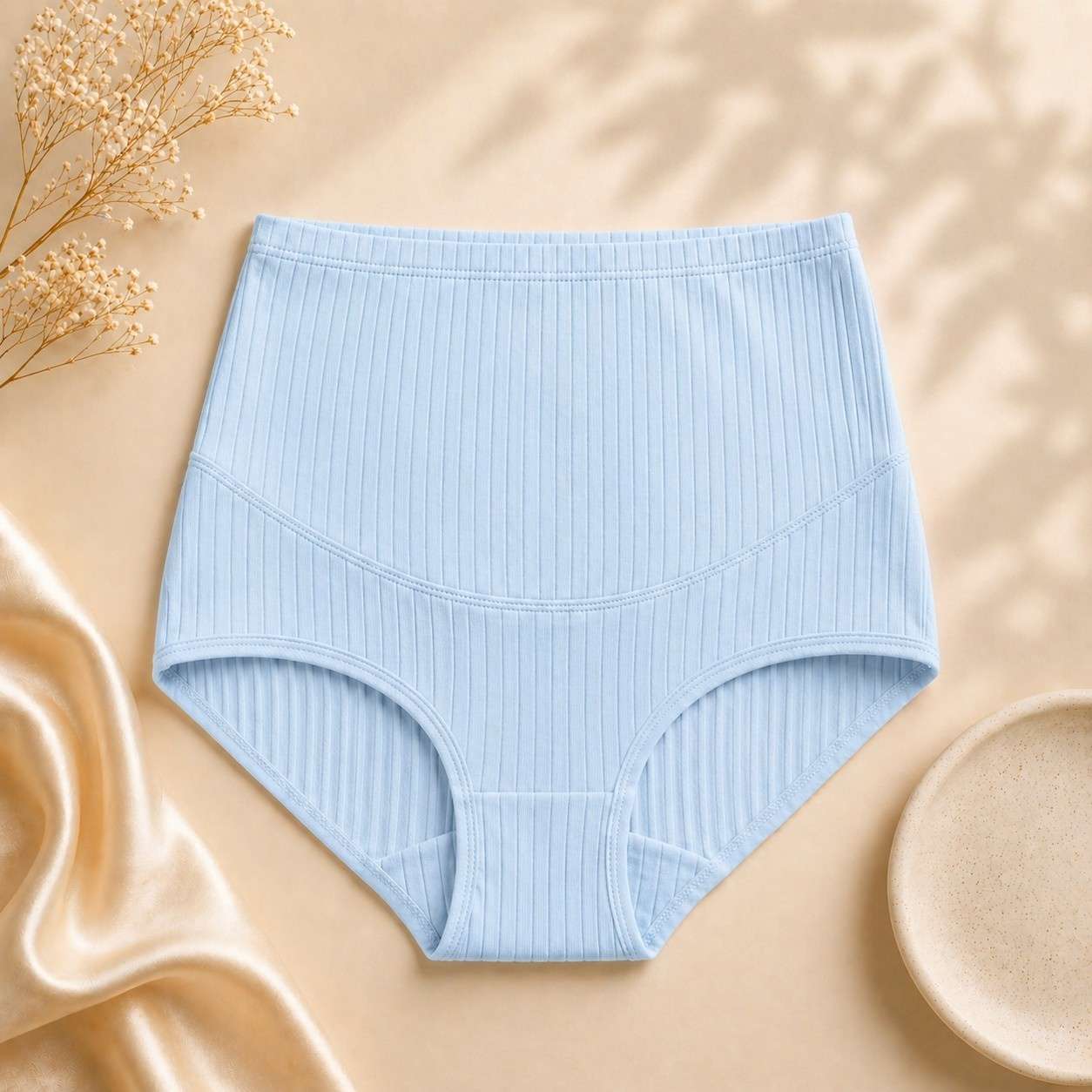 sky blue 01 Sky Blue-High Waist Maternity Panty - Image 1