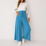 Wide Leg Maternity Pant Sky Blue - Image 5