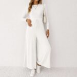 Wide Leg Maternity Pant White - Image 4