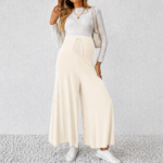 Wide Leg Maternity Pant Off-White - Image 3